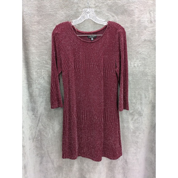 Holiday‎ Mini Dress Women's Medium Red Wine Sparklecore Glamcore Cocktail Party - Picture 1 of 7